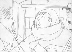 Bauersleute im Gasthaus / Blbg. 3 KGS. - Markt