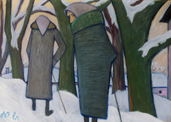 Zwei Frauen auf dem Heimweg