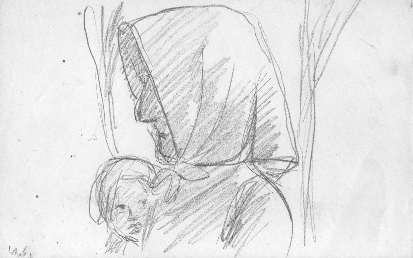 Bäurin und Mädchen