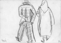 Davonschreitendes Paar