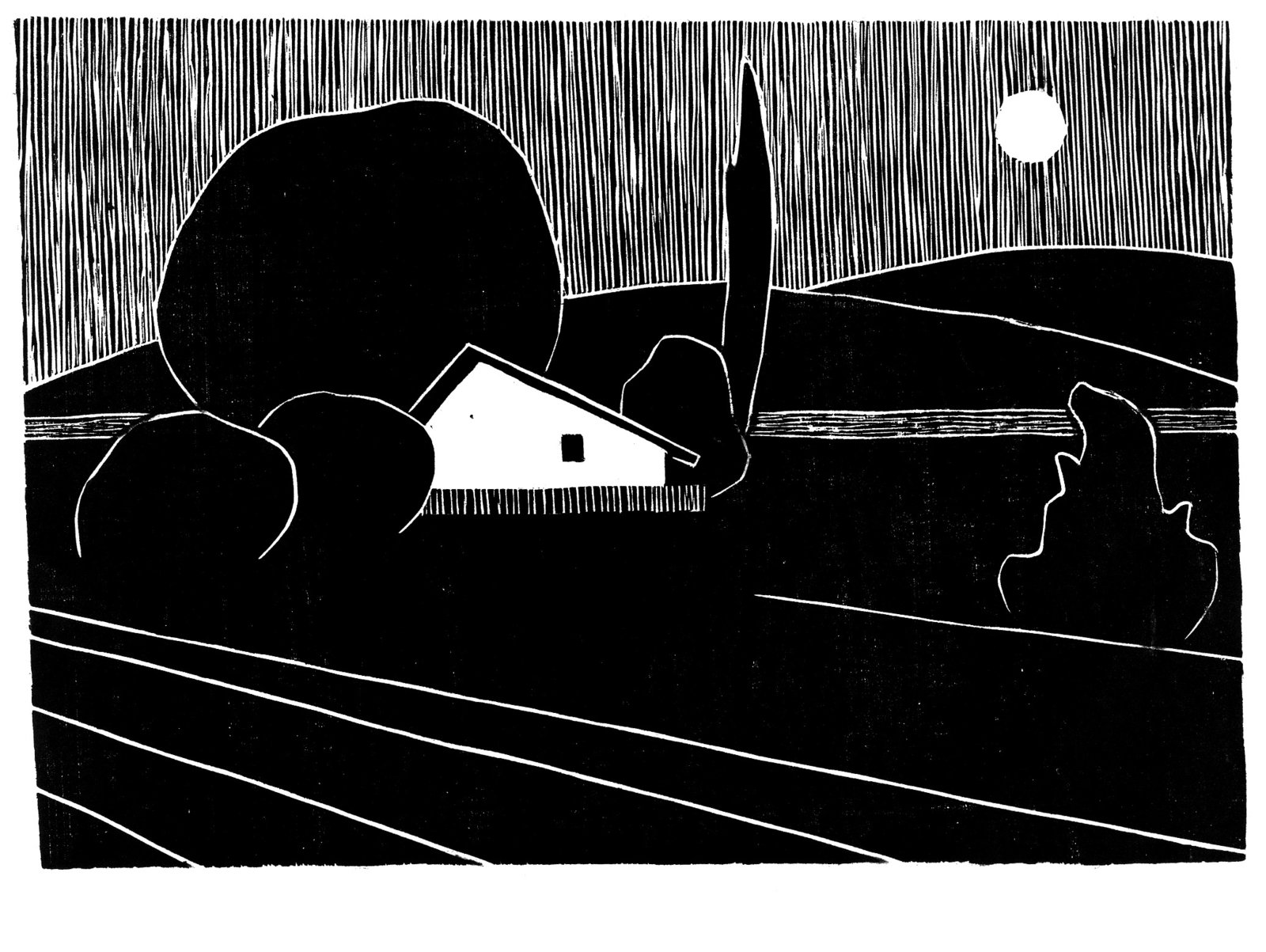 Kleine Nachtlandschaft (in memoriam Dr.Heinrich Becker)