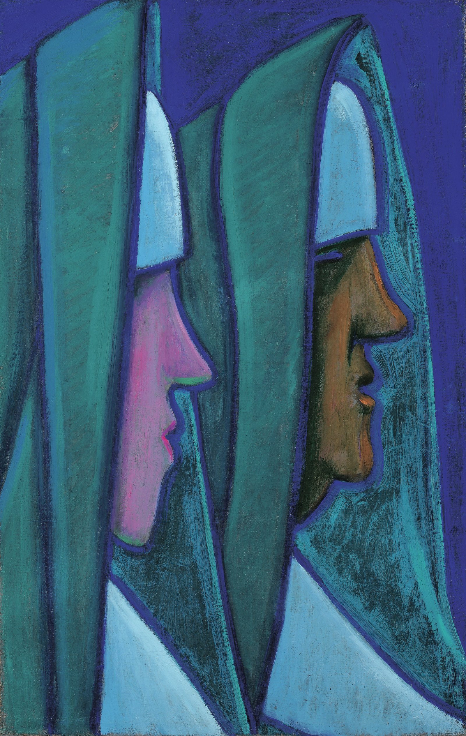 Junge und alte Nonne