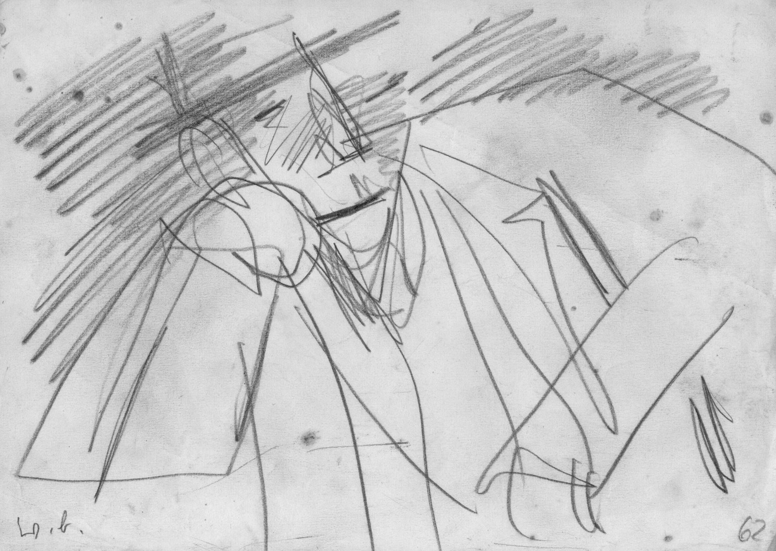 Bauer im Gastgarten / Mieger