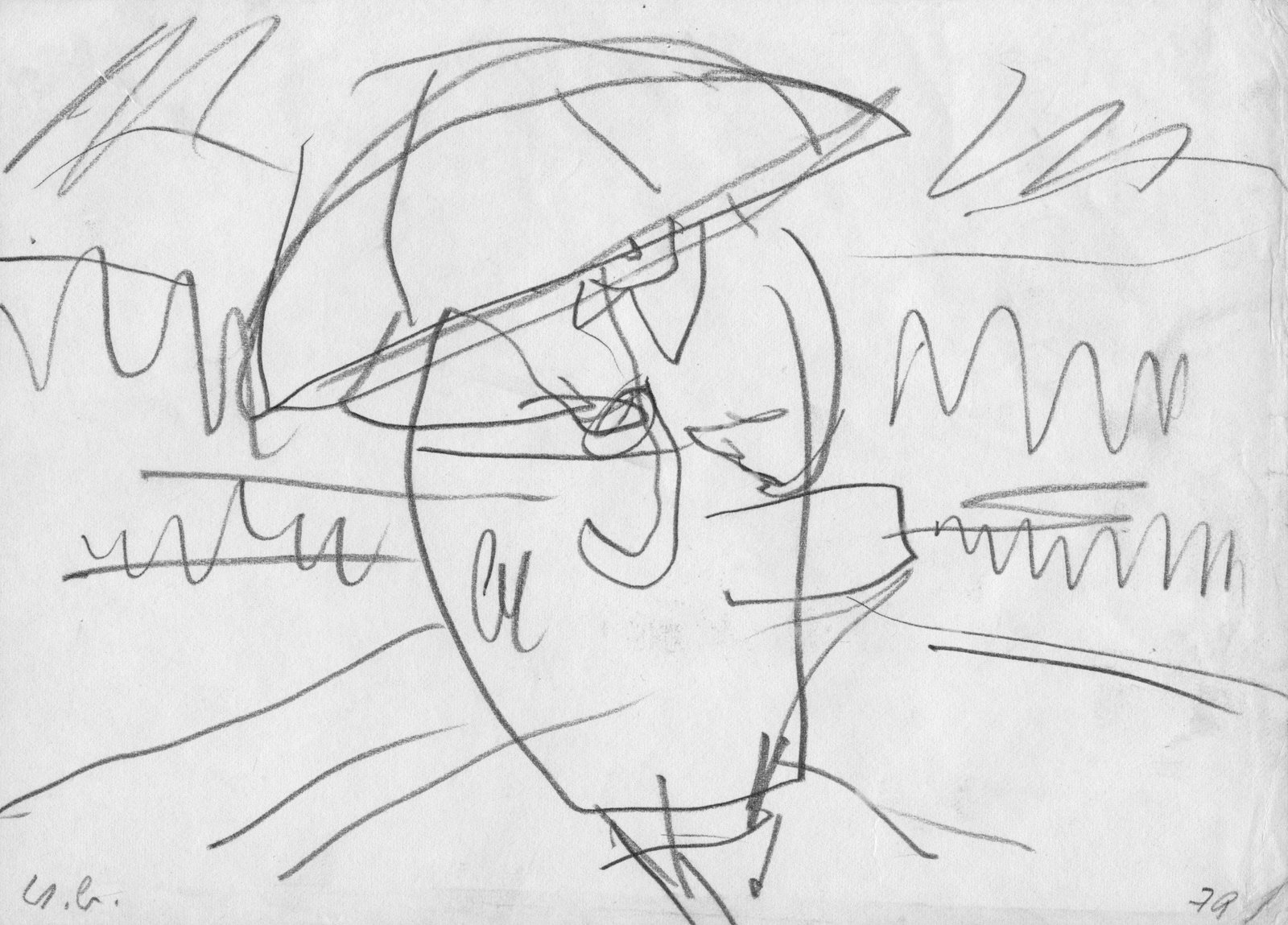 Schreitende mit Schirm / Luzia II - Lorenzi