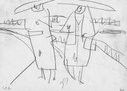 Zwei Frauen mit Schirmen / Luzia II - Lorenzi