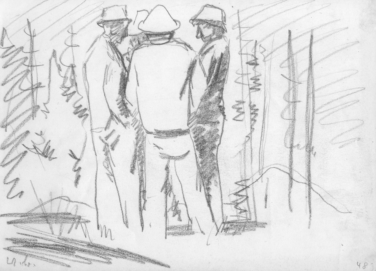 Vier Männer im Gespräch