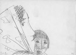 Bäurin und Mädchen