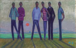 Kegler bei sinkender Sonne