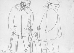 Zwei Männer auf kaltem Markt / Völkermarkt