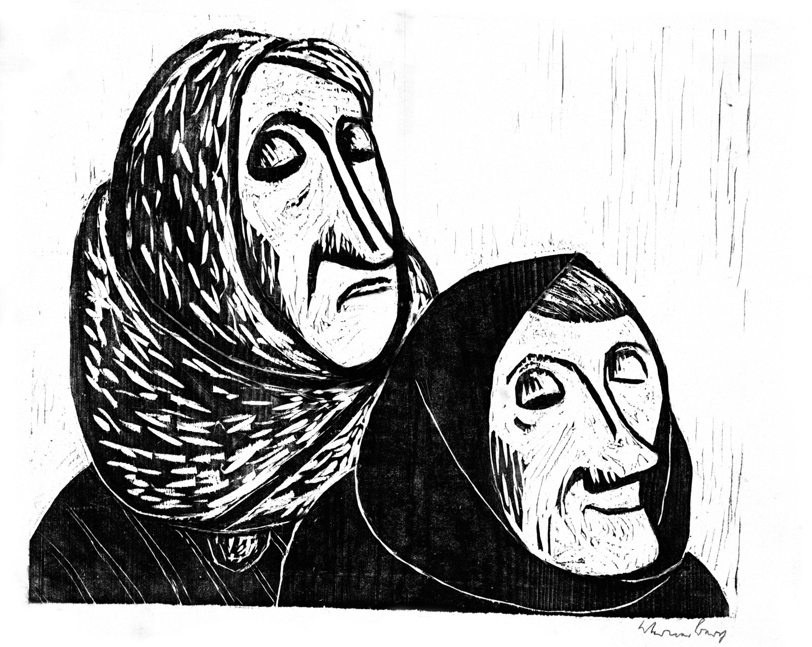 Einäugige und ihre Freundin (1. Zustand)