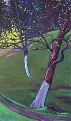 Obstbäume und Forsythie