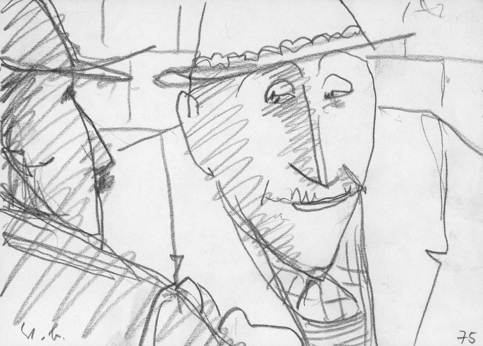 Zwei Männer im Gasthaus / Blbg. Mittfasten