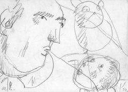 Mann Kind und Ballons / Wiesenmarkt 