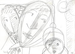 Zwei Frauen und Kind / Eberndorf, Hl. 3 Kg.