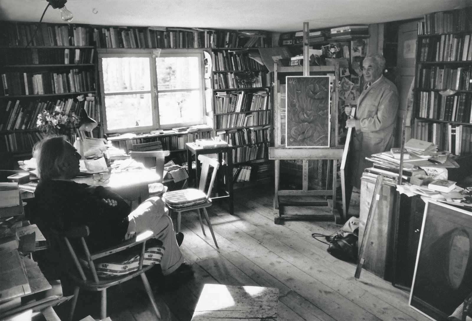 WB mit Erich Kuby im Atelier