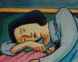 Italienerin im Wartesaal